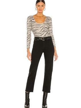 Levi's Black Ribcage Straight Ankle Jeans Size 27